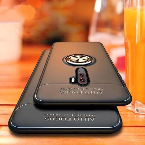 Shockproof Case For Pocophone F1 Case Finger Ring Magnet Matte tpu Silicone Cover For Xiaomi PocoPhone F1 case pocophon Poco F1