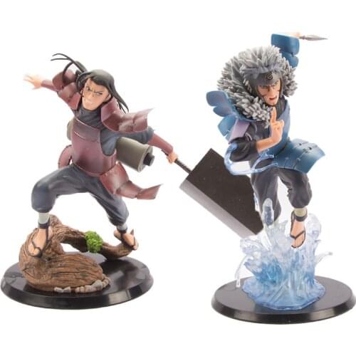 Anime Narutto Uchiha Sasuke Shodai Hokage Senju Hashirama Senju Tobirama PVC Figure Collection Model Toy Gift Doll