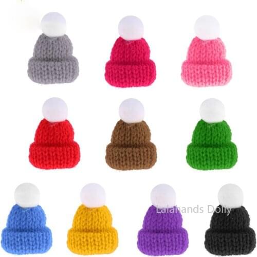 Sale 1:12 Doll Mini Cute Hand-knitted Wool Hat Model for Doll Clothes Decoration Accessories