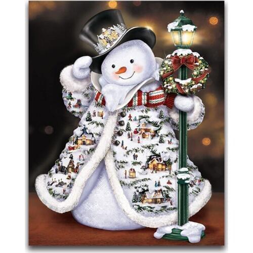 Christmas night gift Diy 5d Diamond Painting Christmas snowman Cross Stitch Square Round Diamond Embroidery Handwork Rhinestone