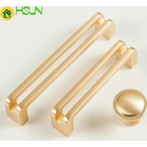 3.75'' 5'' 6.3'' Brushed Gold Dresser Handles Knobs Door Pulls Handles Modern Drawer Pull Knobs Kitchen Cabinet Pull Handle Knob