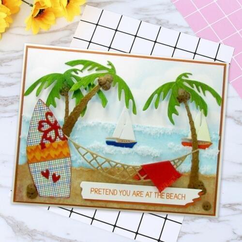 New Coconut tree Carbon steel Cutting Dies Stencil Craft for DIY Creative Scrapbook Cut Stamps Dies Embossing Paper Hand Craft