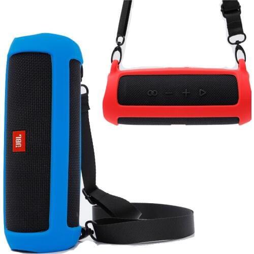 100% Brand New Carry Travel Silicone Case for JBL Flip 5 Flip5 Portable Waterproof Wireless Bluetooth Speaker With Belt