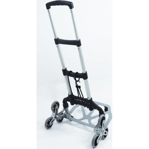 Folding Hand Truck Aluminum Alloy Portable Luggage Cart 220LB Load Capacity Moving Equipment Great for Boxes & Luggage