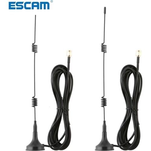 ESCAM 3M 9.8ft 7dBi WIFI Antenna Extension Cable With Magnetic Base Reduce the distance between Cameras And NVR Enhanced Signal