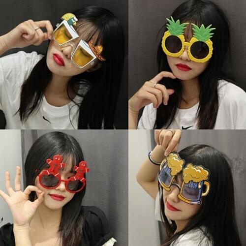 Funny Sunglasses Party Festival Christmas Decoration Photo Props Halloween Ornament Gift Donuts Shark Hamburg Fashion Toy