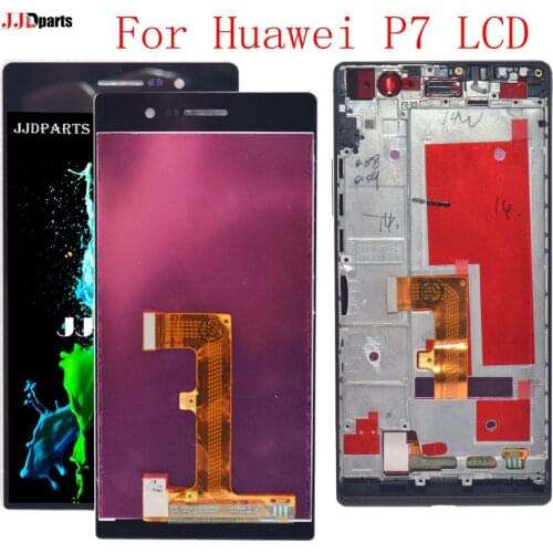 5.0" For Huawei Ascend P7 Sophia P7-L00 P7-L05 P7-L10 New LCD Display Digitizer Touch Screen Glass Assembly huawei p7 lcd +frame