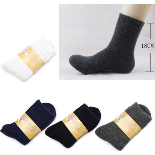 1 Pair Mens Thicken Thermal Wool Cashmere Casual Sports Winter Warm Hiking Socks