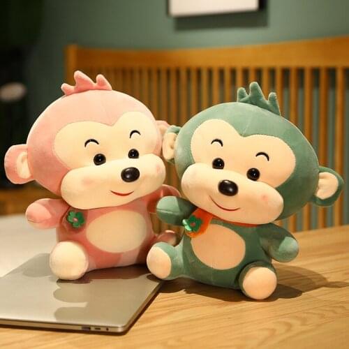 23-50cm 1pc Cute Monkey Plush Toys Kawaii Hugging Dolls Stuffed Soft Lovely Animal Monkey With Scarf Home Decor Gift For Child
