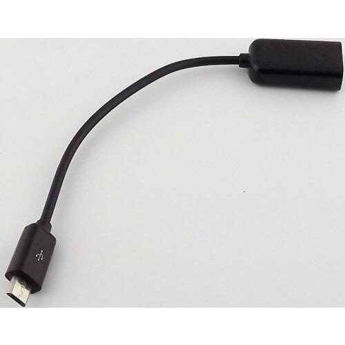 2pcs Black Micro USB B Male To USB 2.0 A Female OTG Host Converter Cable Adapter 15cm