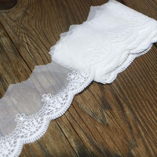 2yards 7cm cotton lace fabric DIY fabric lace flower gift ribbon decoration material color cotton lace
