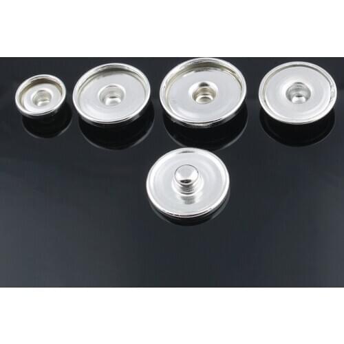50pcs/lot Hot Sale 12MM&18MM&20MM Metal Snap Buttons for Make Print Glass Snap or Rhinestone Snap Buttons DIY Fittings ZM032
