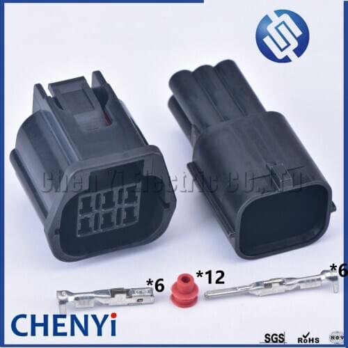 1 set 6 pin Auto Electrical Accelerator Pedal Sensor Plug 7283-9332-30 7182-9331-30 Car Waterproof Automotive Wiring Connector