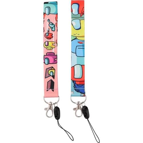 X2111 Cartoon Game Robot Key Chain Short Lanyard Gifts For Child Student Friend Phone USB Badge Holder Necklace