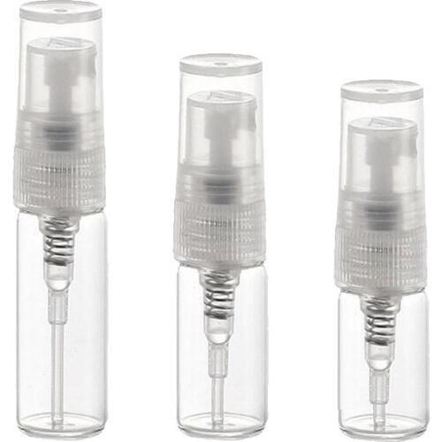 50pcs Refillable Empty 2ml 3ml 5ml Mini Essential oil Glass Spray Bottle Perfume Bottles Perfume Atomizer Travel Accessories