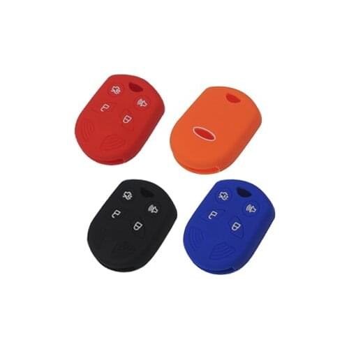 Bilchave 10pcs Silicone Remote Car Key Case Cover 4B Fob For Mercury Mariner Lilan Lincoln Navigator MKX MKZ Ford Edge Fusion Mu