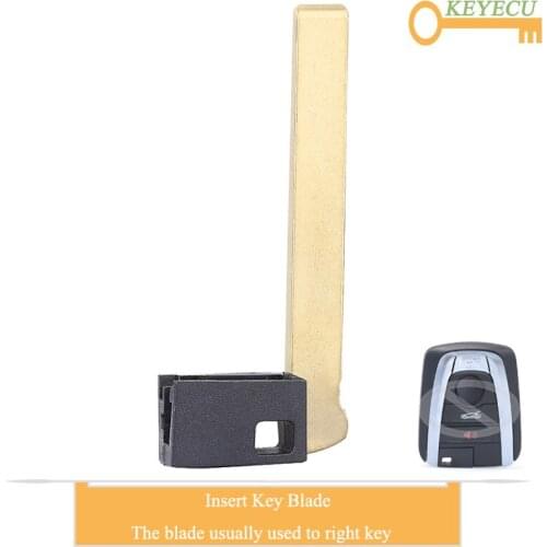 KEYECU Smart Remote Car Key Uncut Insert Emergency Blade for BMW i3 i8 2014 2015 2016 2017, Replacement Fob Uncut Blank Blade