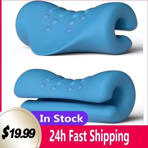 New Cervical Neck Traction Support Massage Pillow Gravity Pillow C-Rest Pain Relief Back Stretching Relax Neck Correct Massager