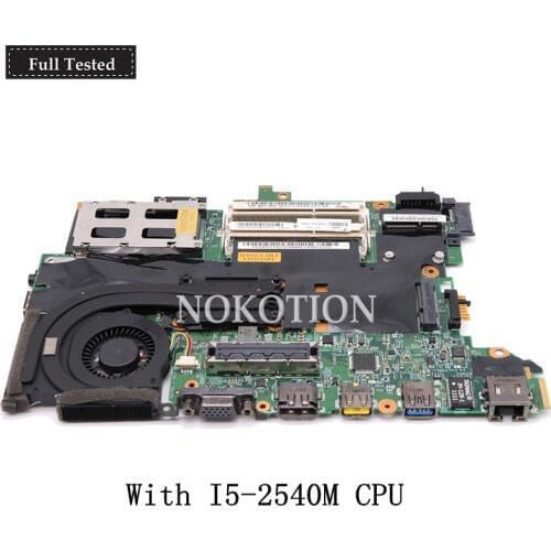 NOKOTION FRU 63Y1725 Main Board For Lenovo Thinkpad T420S Laptop Motherboard H0223-4 48.4KF58.041 I5-2540M CPU onboard DDR3 work