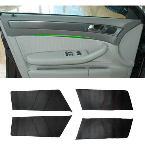 Soft Leather Door Panel Cover For Audi A6 2004 Car-styling Interior Door Panel Surface Cover Trim
