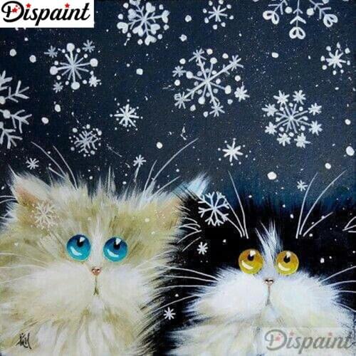 Dispaint Full Square/Round Drill 5D DIY Diamond Painting "Animal cat landscape" 3D Embroidery Cross Stitch 5D Home Decor A18412