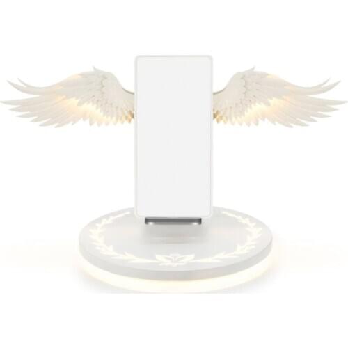 2021 New LED Qi Wireless Charger Dock 10W Angel Wings Fast Charger for Cellphone Mobile