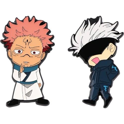 PF1069 Japanese Anime Manga Jujutsu Kaisen Gojo Satoru Cool Enamel Pin Badge Collar Lapel Pin for Backpack Decoration Jewelry