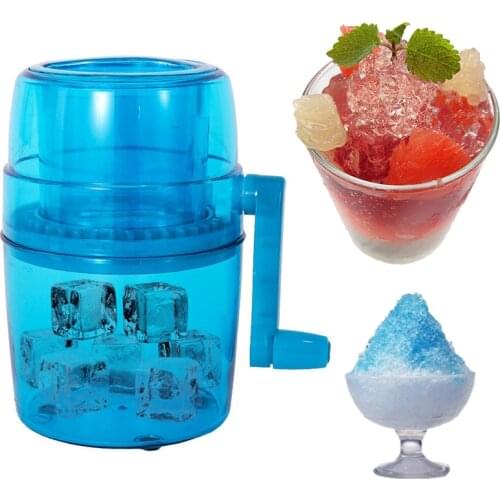 DIY Ice Crusher Handle Manual Portable Ice slush Maker home Snow Cone Smoothie Ice Block Making Machine Ice Shaver with Ice Bag