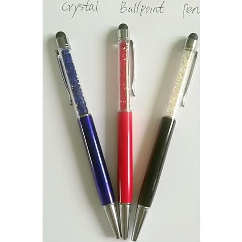 Beautifully Crystal Ballpoint Pen Fashion Creative Stylus Touch Pen for Writing Stationery Office & School Student Supplies gift