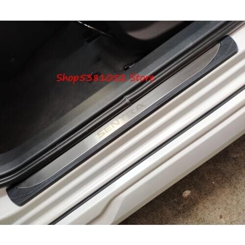 Car Styling Stainless Steel Door Sill Scuff Plate Pedal For Nissan Sentra Accessories 2010 2014 2016 2018 Car Interior Moldings