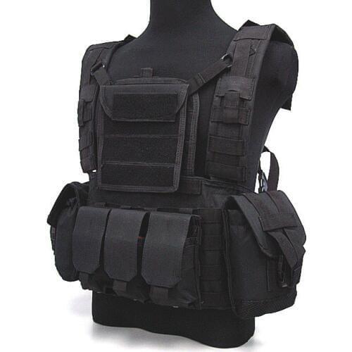 Airsoft Molle Canteen Hydration Combat RRV Tactical Vest Black