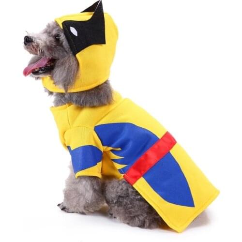 Funny Pet Dog Costume Clothes Cat Cosplay Wolverine Superhero Costume Creative Halloween Christmas Party Small Dog Apparel Coat