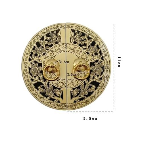 01 Hardware supplies Chinese style antique pure copper handle lock piece cabinet shoe cabinet wardrobe door all copper