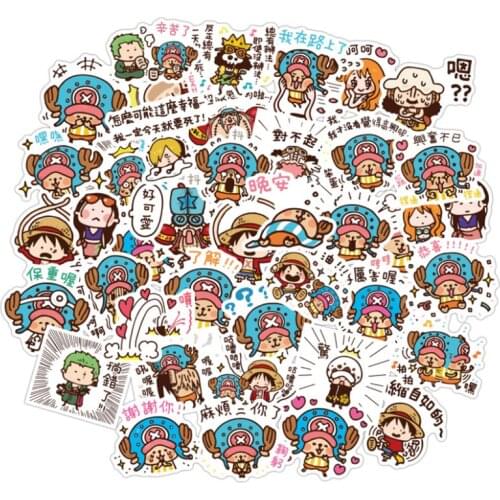 10/30/50PCS Anime One Piece Cute Deer Girl Removable Trolley Case Notebook Graffiti Sticker Car Decoration Wholesale