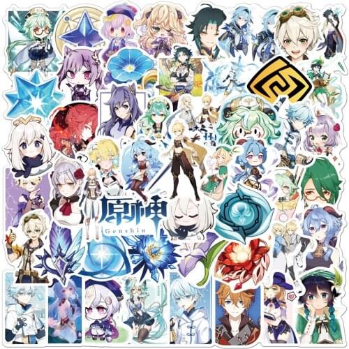 100PCS Genshin Impact Anime Graffiti Stickers For Laptop Motorcycle Skateboard Computer Luggage Decal Sticker Toy