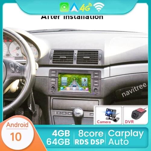 2G+32G WIFI Android 10 GPS Navigation For BMW E46 M3 Rover 75 Coupe 318/320/325/330/335 Car Radio Multimedia DVD Player Stereo