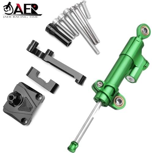 JAER Motorcycle Damper Steering for Kawasaki Ninja 250R EX250 2008-2012 Stabilize Safety Control with Mounting Bracket