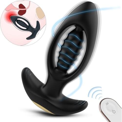 Anal Vibrator Hollow Male Prostate Butt Plug Wireless Remote Control G-spot Vagina Dilator Dildo Vibrators Sex Toys for Adults