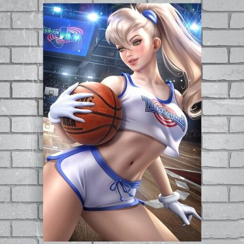 Lola Bunny Basketball Baby Bunny Girl Anime Poster Canvas Painting Sexy Poster Live Room Wall Stickers Home Decoration Painting