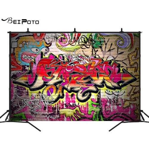 BEIPOTO Graffiti brick Wall backdrops for Photography Background photo studio Props Children portrait picture party decoration