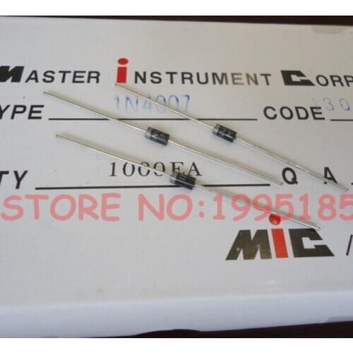 Free shipping 100pcs/lot 1N4007 IN4007 4007 1A 1000V DO-41 Rectifier Diode