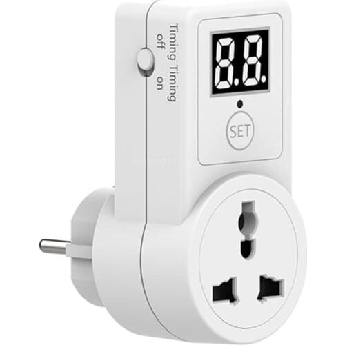 Q81C Timer Plug Socket Digital Electrical Timer Plug Socket Light Switch Energy Saving Countdown Timer European Standard