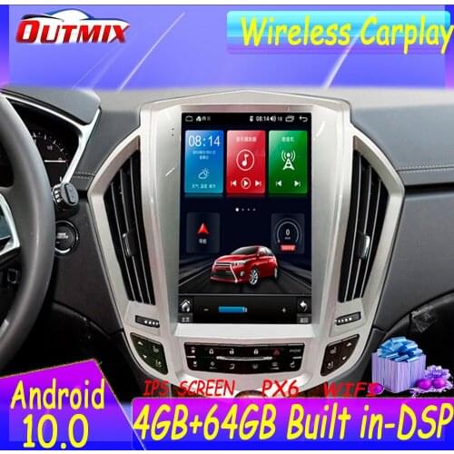 Tesla Screen For 2009 2010 2011 2012 Cadillac SRX Android 10.0 Unit Car Multimedia Player GPS Audio Radio Stereo