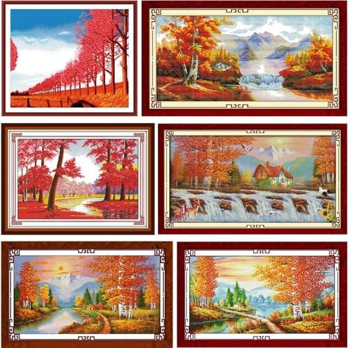 Good Splendid Cross Stitch Embroidery Needlework Kits Stamped 11CT 14CT Printed Counted Patterns Crafts Home Decor Thread Fabric