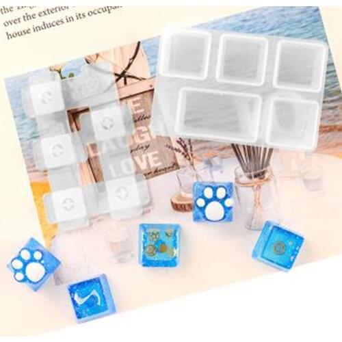 Art Silicon Molds DIY Set Manual Mechanical Gaming Keyboard Key Caps Keycap Resin For UV Crystal Epoxy Handmade Crafts