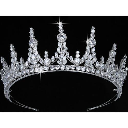 Crown HADIYANA Trendy Dignified Luxury Jewelry Wedding Bride Hair Accessories Cubic Zirconia Princess BC5588 Coronas De Reina