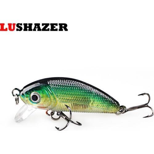 LUSHAZER Minnow fishing lure 4.5cm 4.8g carp fishing bait China isca artificial hard lures wobbler fishing tackle crankbait