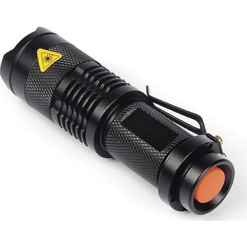 Mini Flashlight ZOOM 7W Waterproof LED light 3 Modes Zoomable LED Torch AA 14500 battery Flashlight Torch Lamp