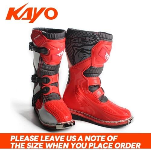 KAYO Motorcycle boots For Children Racing Pit Bike Professional Motocross Knee-High Riding Motorboat