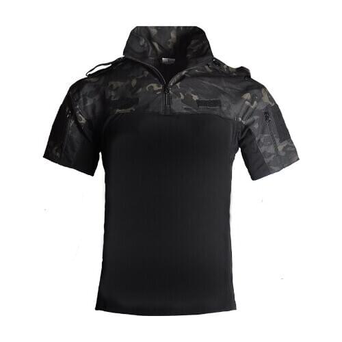 Camouflage Tactical Military Shirt Men Short Sleeve Solider Army Shirts Multicam Uniform Frog Suit T Shirts Combat Clothing Men